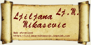 Ljiljana Mikašević vizit kartica